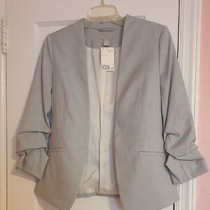 Elegant Gray Women's Blazer